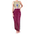 Queensland Samoa Custom Family Matching Tank Maxi Dress and Hawaiian Shirt Maroon Pacific Polynesian Tribal Pattern