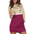 Queensland Samoa Custom Hoodie Dress Maroon Pacific Polynesian Tribal Pattern
