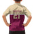 Queensland Samoa Custom Kid Hawaiian Shirt Maroon Pacific Polynesian Tribal Pattern