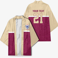 Queensland Samoa Custom Kimono Maroon Pacific Polynesian Tribal Pattern - Polynesian Pride