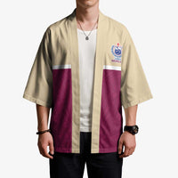 Queensland Samoa Custom Kimono Maroon Pacific Polynesian Tribal Pattern - Polynesian Pride