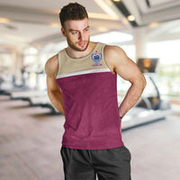 Queensland Samoa Custom Men Tank Top Maroon Pacific Polynesian Tribal Pattern