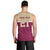Queensland Samoa Custom Men Tank Top Maroon Pacific Polynesian Tribal Pattern