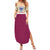 Queensland Samoa Custom Summer Maxi Dress Maroon Pacific Polynesian Tribal Pattern