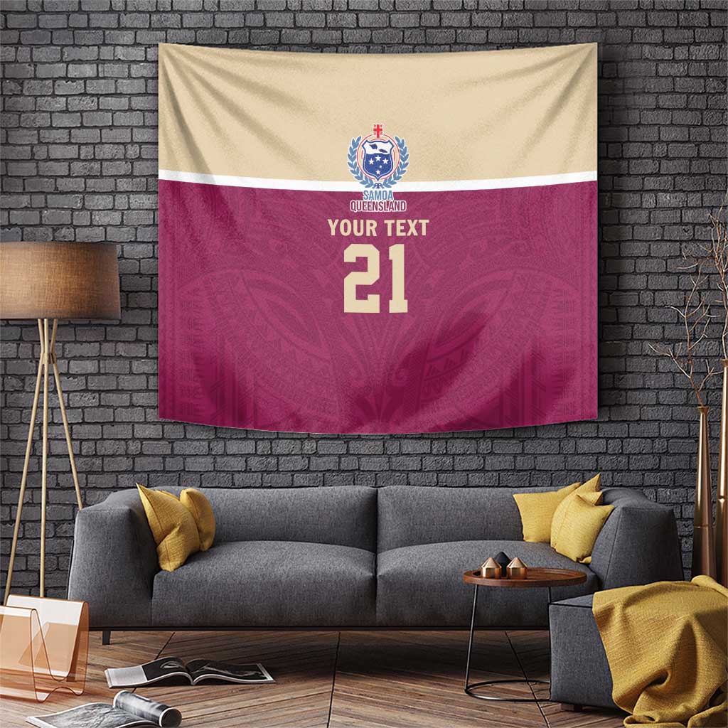 Queensland Samoa Custom Tapestry Maroon Pacific Polynesian Tribal Pattern LT9 Maroon - Polynesian Pride