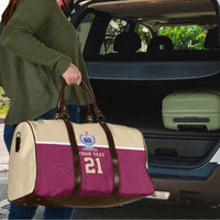 Queensland Samoa Custom Travel Bag Maroon Pacific Polynesian Tribal Pattern - Polynesian Pride