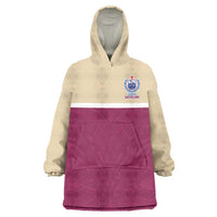 Queensland Samoa Custom Wearable Blanket Hoodie Maroon Pacific Polynesian Tribal Pattern LT9 One Size Maroon - Polynesian Pride