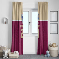 Queensland Samoa Custom Window Curtain Maroon Pacific Polynesian Tribal Pattern