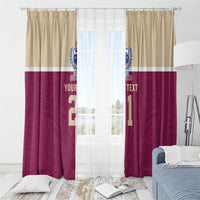 Queensland Samoa Custom Window Curtain Maroon Pacific Polynesian Tribal Pattern