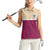Queensland Samoa Custom Women Sleeveless Polo Shirt Maroon Pacific Polynesian Tribal Pattern
