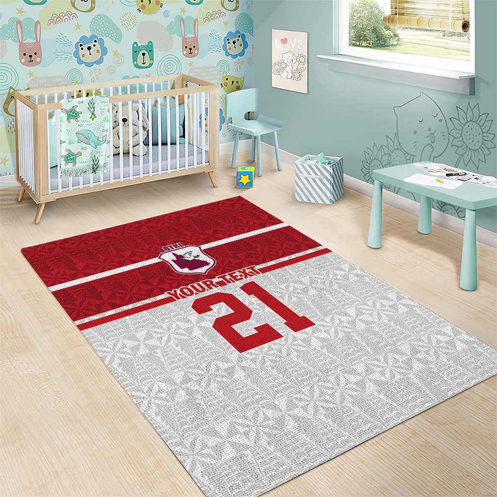 Queensland Tonga Custom Area Rug QLD with Tongan Ngatu Pattern