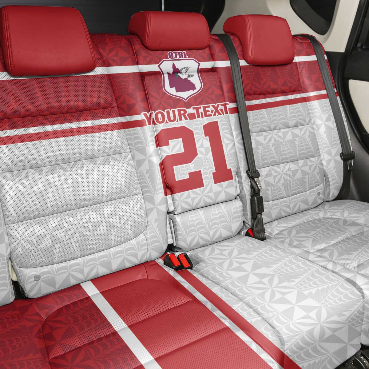 Queensland Tonga Custom Back Car Seat Cover QLD with Tongan Ngatu Pattern