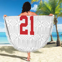 Queensland Tonga Custom Beach Blanket QLD with Tongan Ngatu Pattern