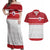 Queensland Tonga Custom Couples Matching Off Shoulder Maxi Dress and Hawaiian Shirt QLD with Tongan Ngatu Pattern