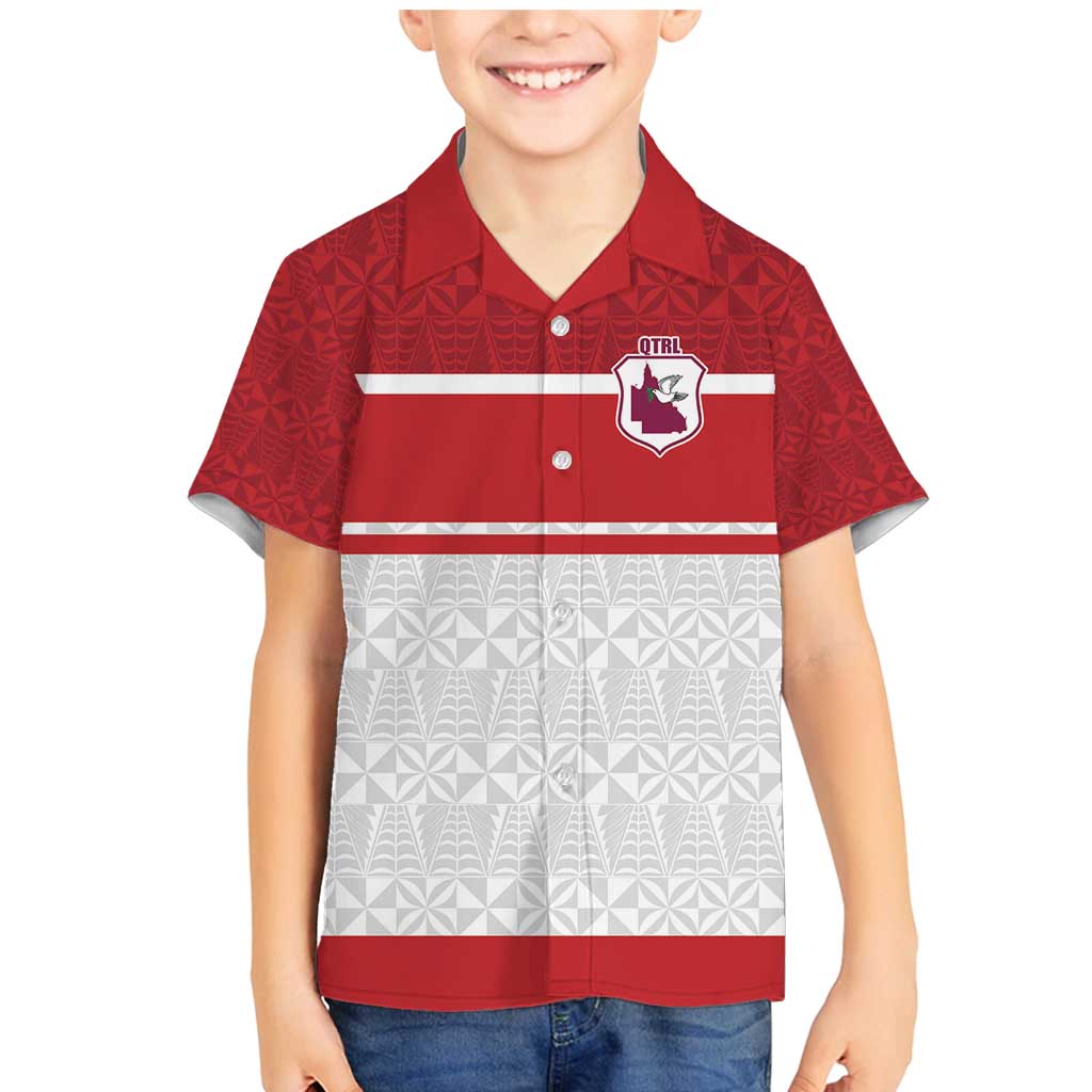 Queensland Tonga Custom Family Matching Mermaid Dress and Hawaiian Shirt QLD with Tongan Ngatu Pattern