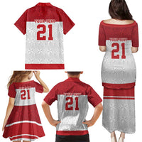 Queensland Tonga Custom Family Matching Puletasi and Hawaiian Shirt QLD with Tongan Ngatu Pattern