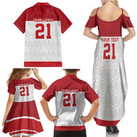 Queensland Tonga Custom Family Matching Summer Maxi Dress and Hawaiian Shirt QLD with Tongan Ngatu Pattern