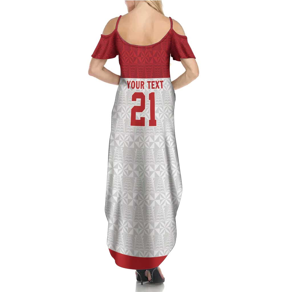 Queensland Tonga Custom Family Matching Summer Maxi Dress and Hawaiian Shirt QLD with Tongan Ngatu Pattern