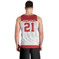 Queensland Tonga Custom Men Tank Top QLD with Tongan Ngatu Pattern