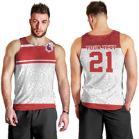 Queensland Tonga Custom Men Tank Top QLD with Tongan Ngatu Pattern