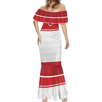 Queensland Tonga Custom Mermaid Dress QLD with Tongan Ngatu Pattern