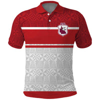 Queensland Tonga Custom Polo Shirt QLD with Tongan Ngatu Pattern