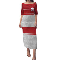 Queensland Tonga Custom Puletasi QLD with Tongan Ngatu Pattern