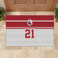 Queensland Tonga Custom Rubber Doormat QLD with Tongan Ngatu Pattern