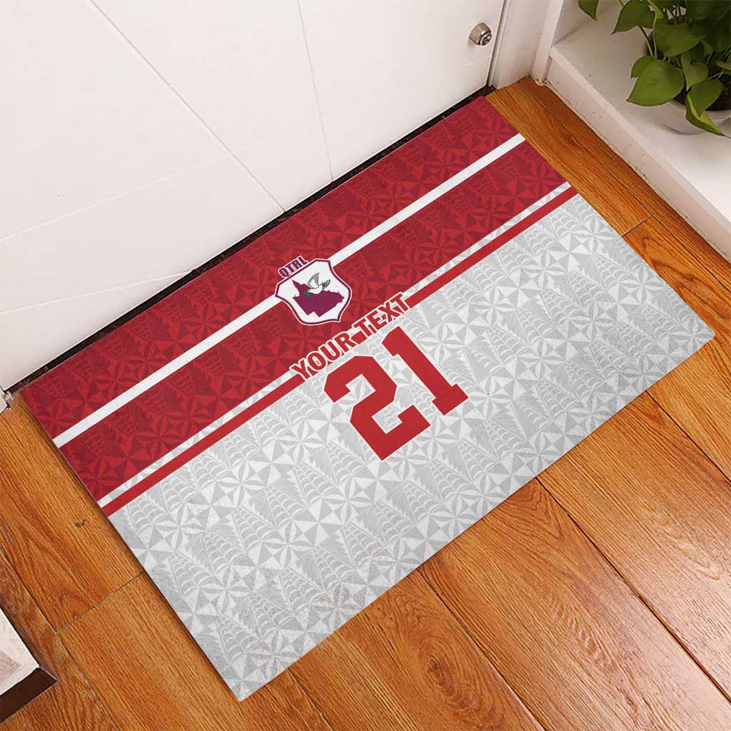 Queensland Tonga Custom Rubber Doormat QLD with Tongan Ngatu Pattern