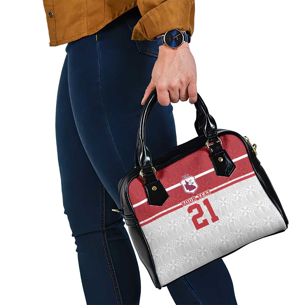 Queensland Tonga Custom Shoulder Handbag QLD with Tongan Ngatu Pattern