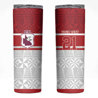Queensland Tonga Custom Skinny Tumbler QLD with Tongan Ngatu Pattern