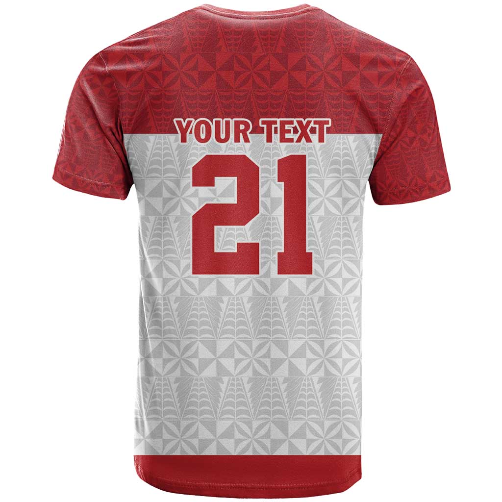 Queensland Tonga Custom T Shirt QLD with Tongan Ngatu Pattern