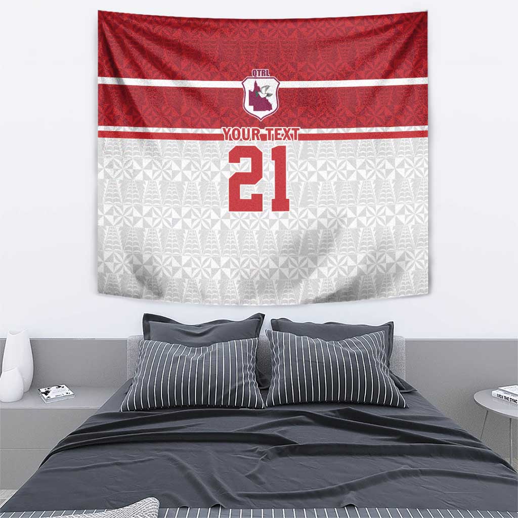 Queensland Tonga Custom Tapestry QLD with Tongan Ngatu Pattern