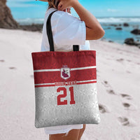 Queensland Tonga Custom Tote Bag QLD with Tongan Ngatu Pattern - Polynesian Pride