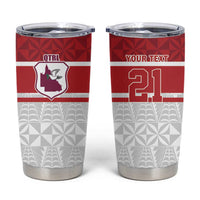 Queensland Tonga Custom Tumbler Cup QLD with Tongan Ngatu Pattern