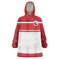 Queensland Tonga Custom Wearable Blanket Hoodie QLD with Tongan Ngatu Pattern