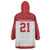 Queensland Tonga Custom Wearable Blanket Hoodie QLD with Tongan Ngatu Pattern