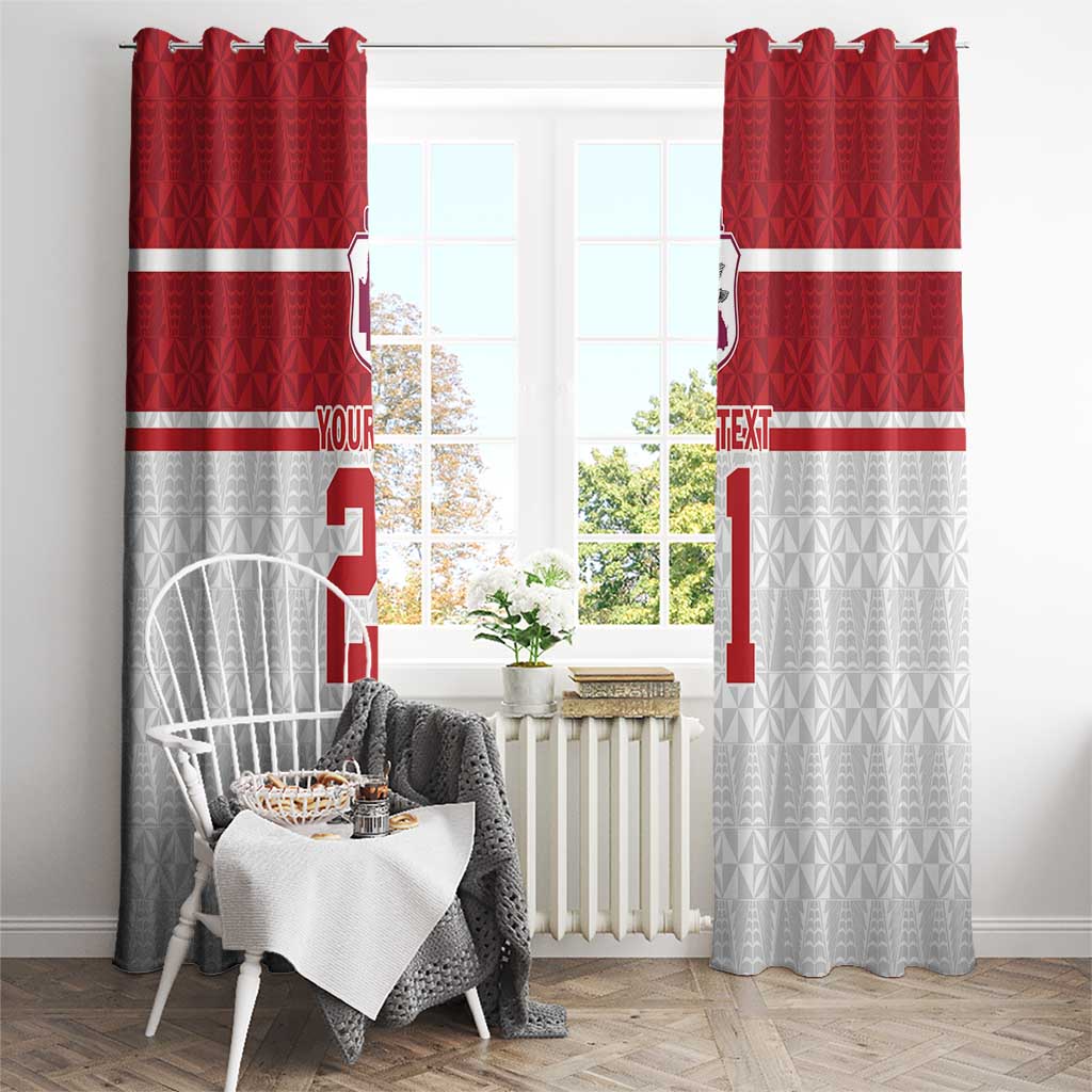 Queensland Tonga Custom Window Curtain QLD with Tongan Ngatu Pattern