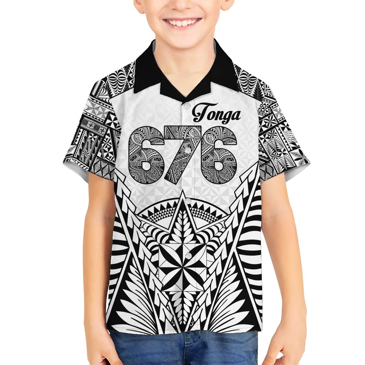 Personalised Tonga 676 Family Matching Puletasi and Hawaiian Shirt Tribal Kupesi Ngatu Unique