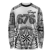 Personalised Tonga 676 Long Sleeve Shirt Tribal Kupesi Ngatu Unique LT9 Unisex White - Polynesian Pride