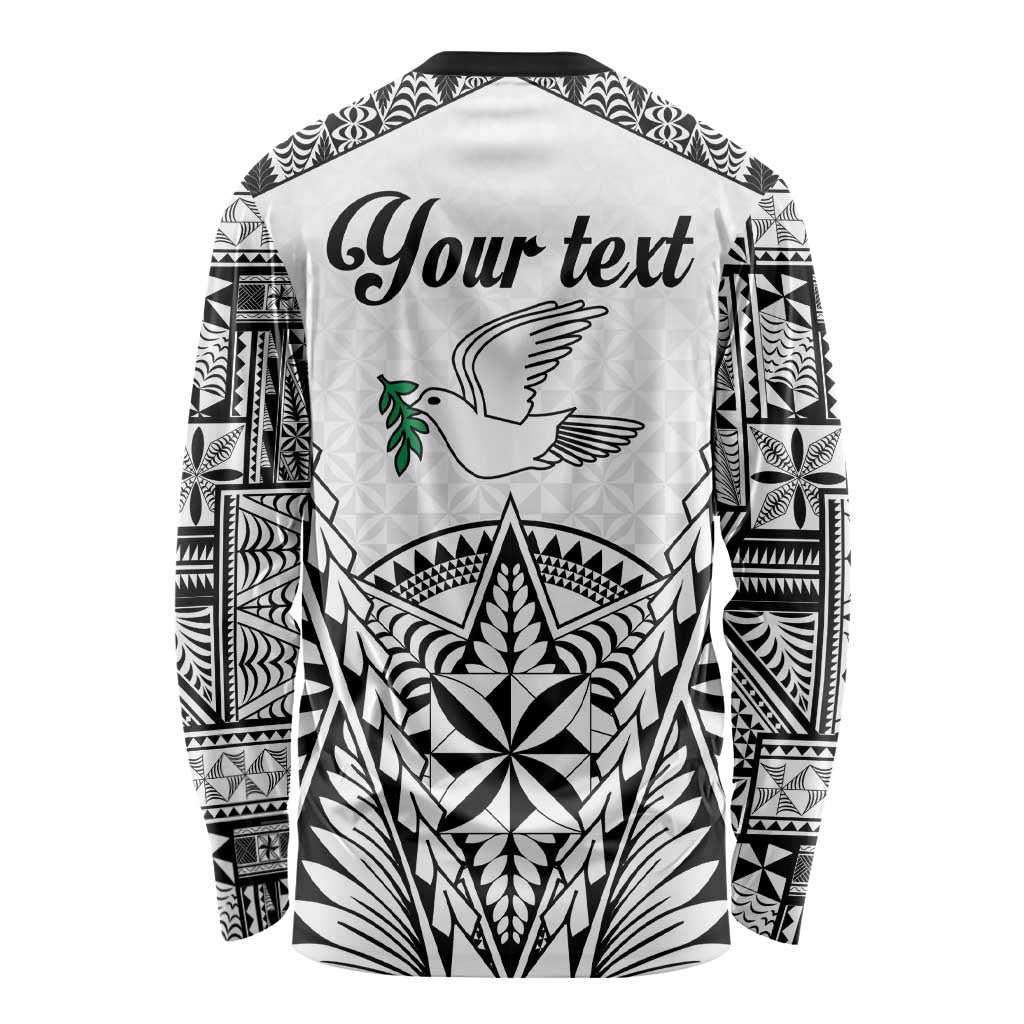 Personalised Tonga 676 Long Sleeve Shirt Tribal Kupesi Ngatu Unique LT9 - Polynesian Pride