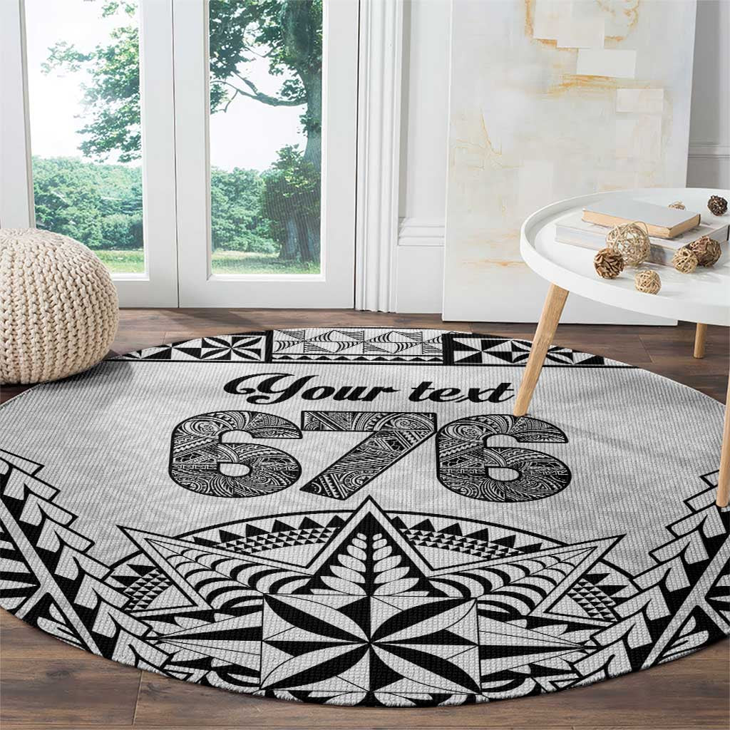 Personalised Tonga 676 Round Carpet Tribal Kupesi Ngatu Unique LT9 - Polynesian Pride