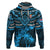 Fiji Rugby Hoodie Go Fijian Tapa Arty with World Cup Vibe LT9 Pullover Hoodie Blue - Polynesian Pride