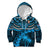 Fiji Rugby Kid Hoodie Go Fijian Tapa Arty with World Cup Vibe LT9 Blue - Polynesian Pride