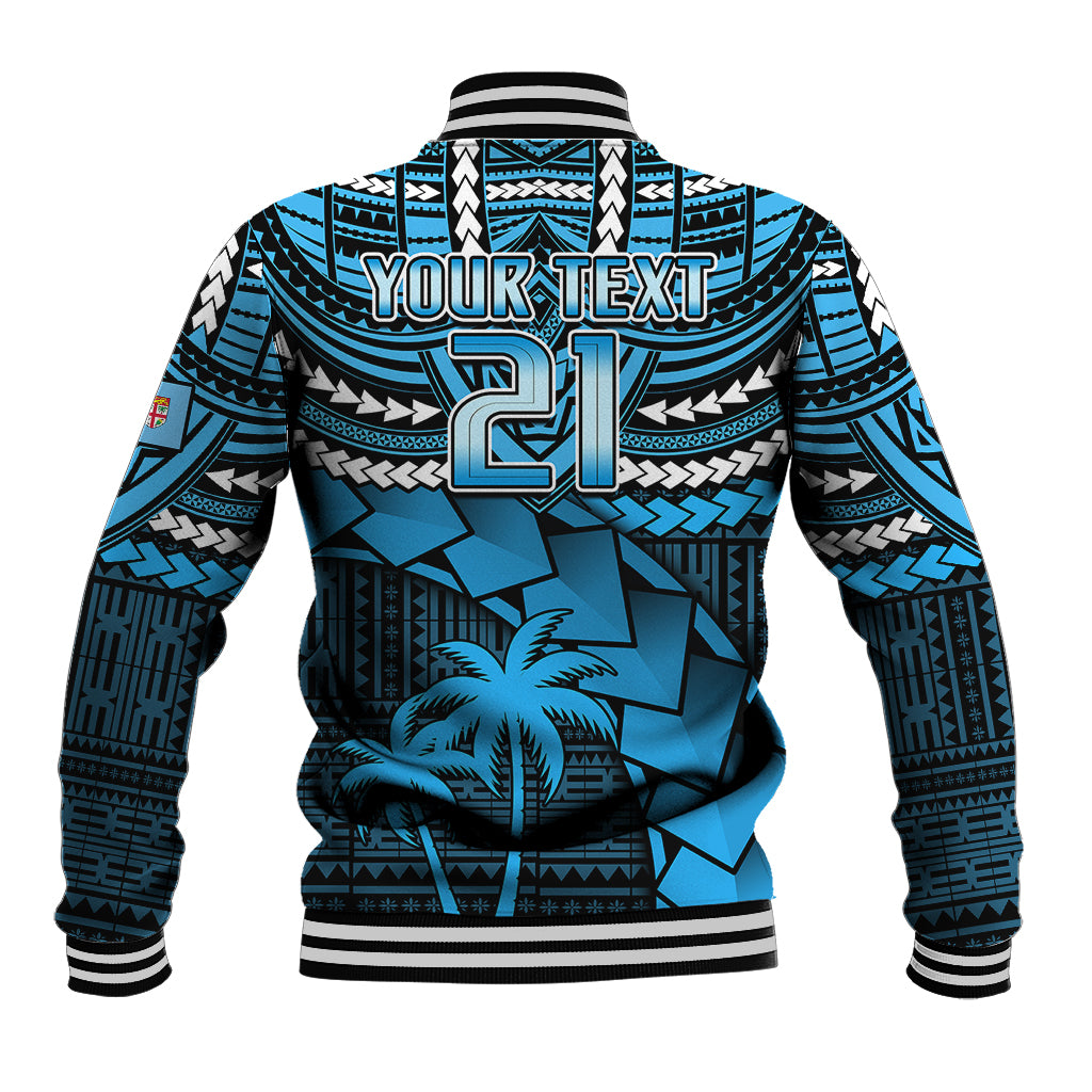 Custom Fiji Rugby Baseball Jacket Go Fijian Tapa Arty with World Cup Vibe LT9 - Polynesian Pride