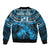 Custom Fiji Rugby Sleeve Zip Bomber Jacket Go Fijian Tapa Arty with World Cup Vibe LT9 - Polynesian Pride