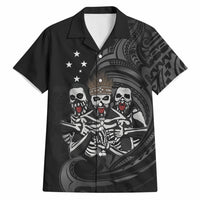 Skeleton Tribe Simbu Province Hawaiian Shirt Papua New Guinea Indigenous Pattern LT9 Black - Polynesian Pride