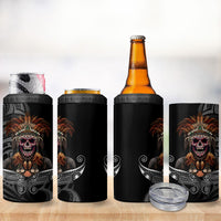 Mokomoko Tribe Eastern Highlands Province 4 in 1 Can Cooler Tumbler Papua New Guinea Indigenous Pattern LT9 - Polynesian Pride