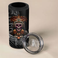 Mokomoko Tribe Eastern Highlands Province 4 in 1 Can Cooler Tumbler Papua New Guinea Indigenous Pattern LT9 - Polynesian Pride