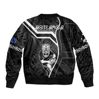New Zealand Aotearoa Rugby Bomber Jacket Black Fern Maori Tribal Sporty Style LT9 - Polynesian Pride